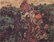 Egon Schiele Krumau Landscape oil painting picture wholesale